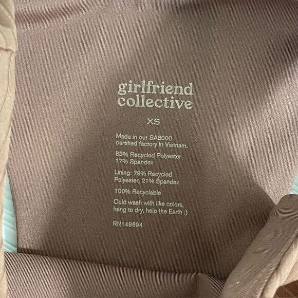 Girlfriend Collective Legging Sports Bra Ribbed Set Sz‎ XS Top / SMALL  Leggings - Picture 8 of 8